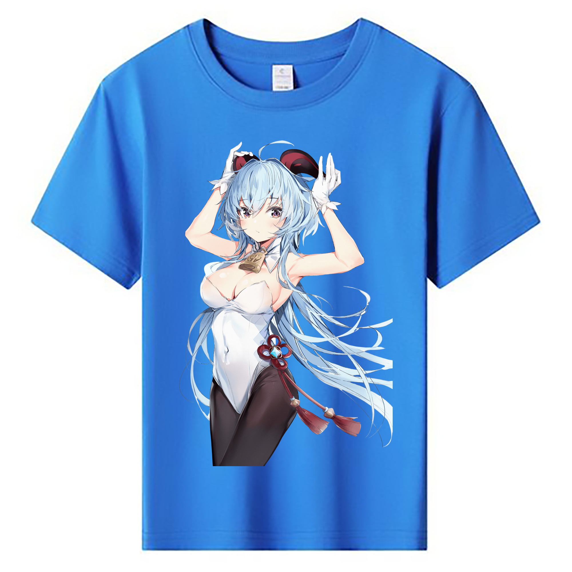 げんし神 甘雨 かんう genshin Ganyu 綿100％キッズTシャツ（フロントプリント）